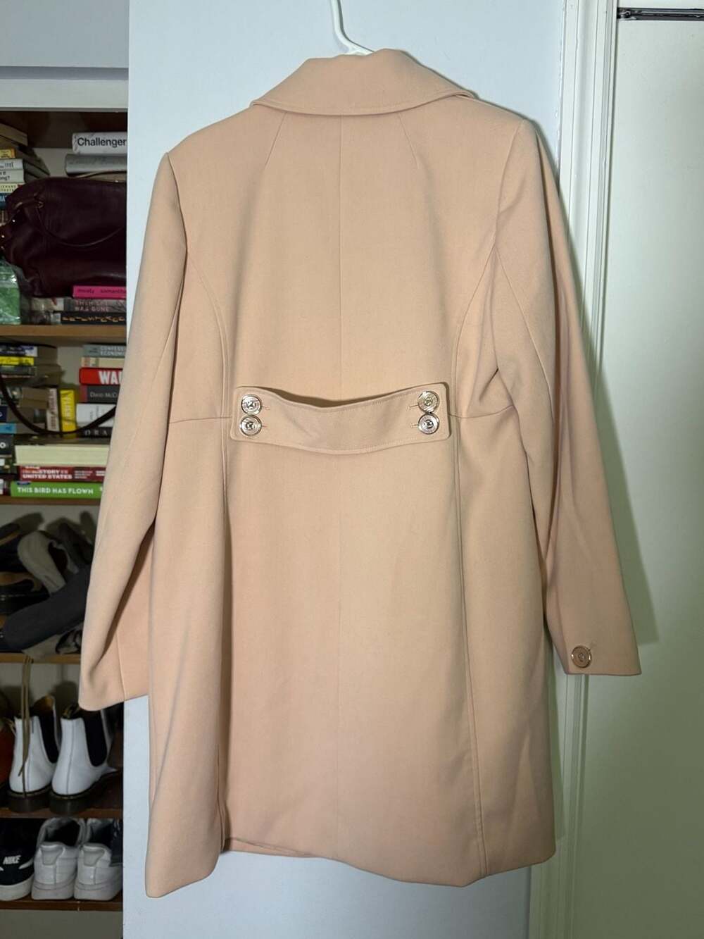 Kenneth Cole Coat Size L Pink Notched Lapel Single Breasted - Picture 2 of 9